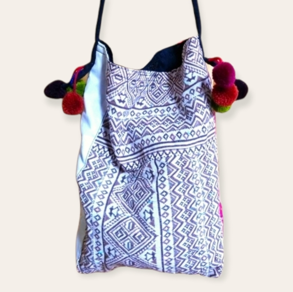 Handmade Handbags - Hand Crafted Vintage Ethnic Textiles Native Hmong Thai Tribal Crossbody Bag